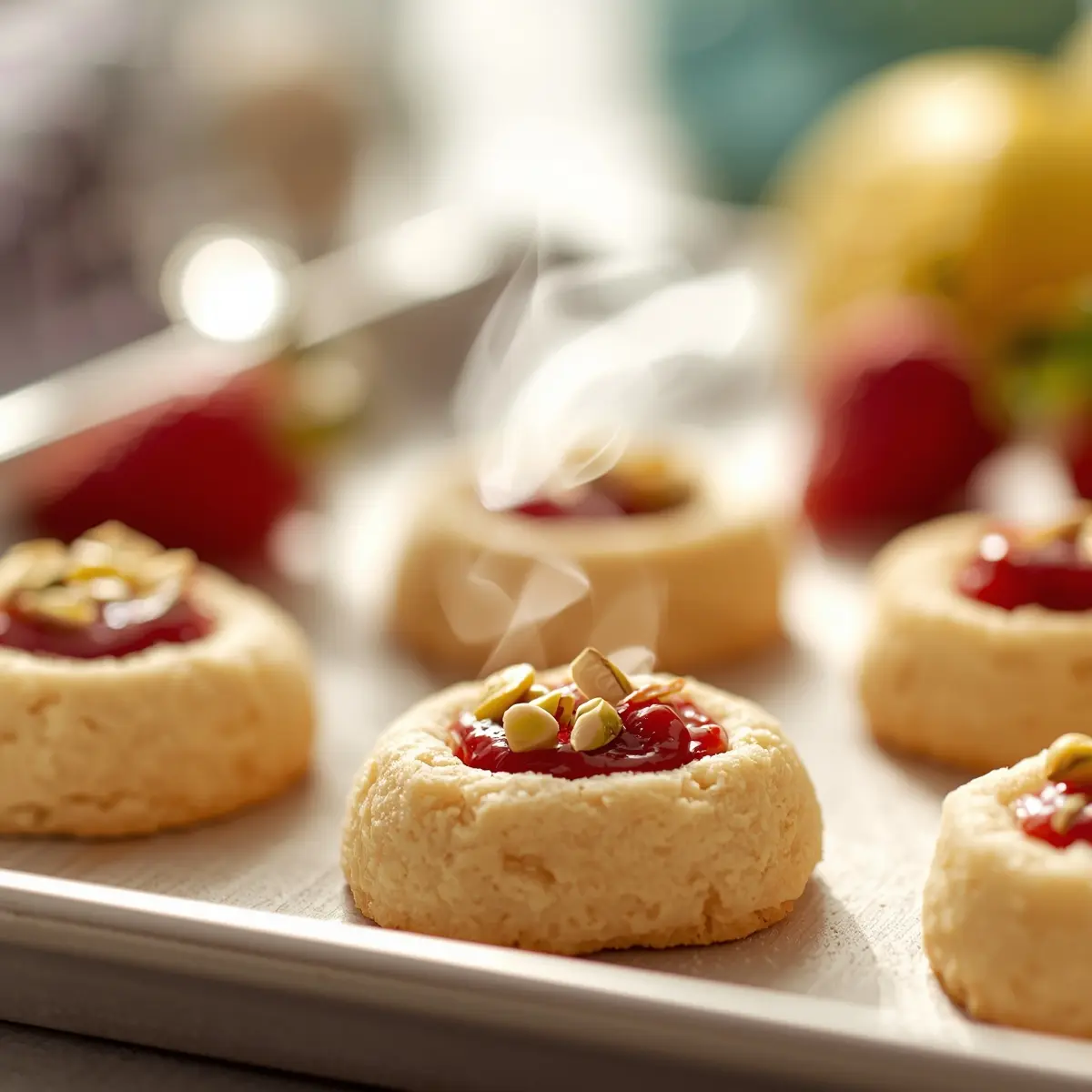 Cooking instructions for Easter thumbprint cookies