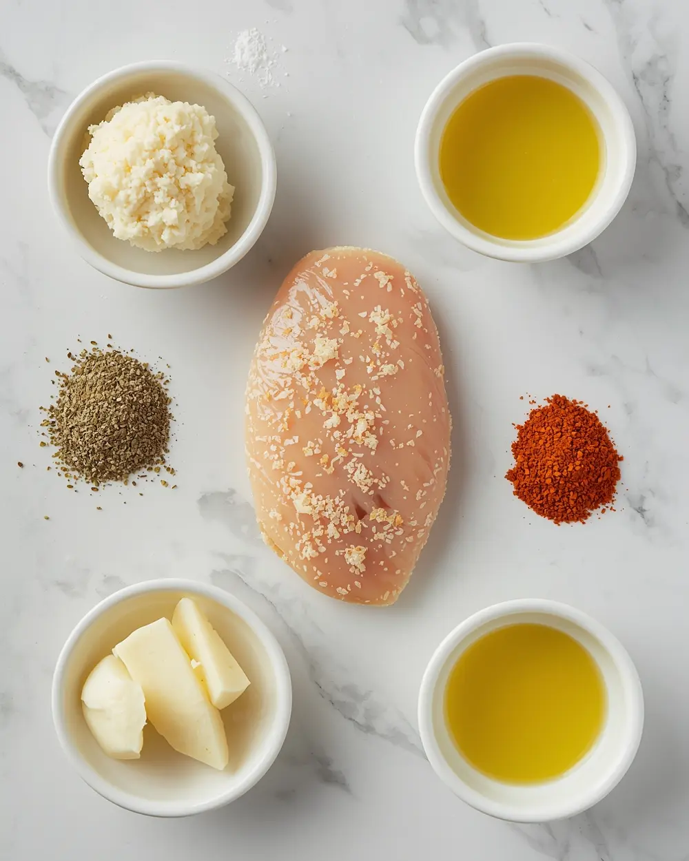 Ingredients for air fryer chicken parmesan