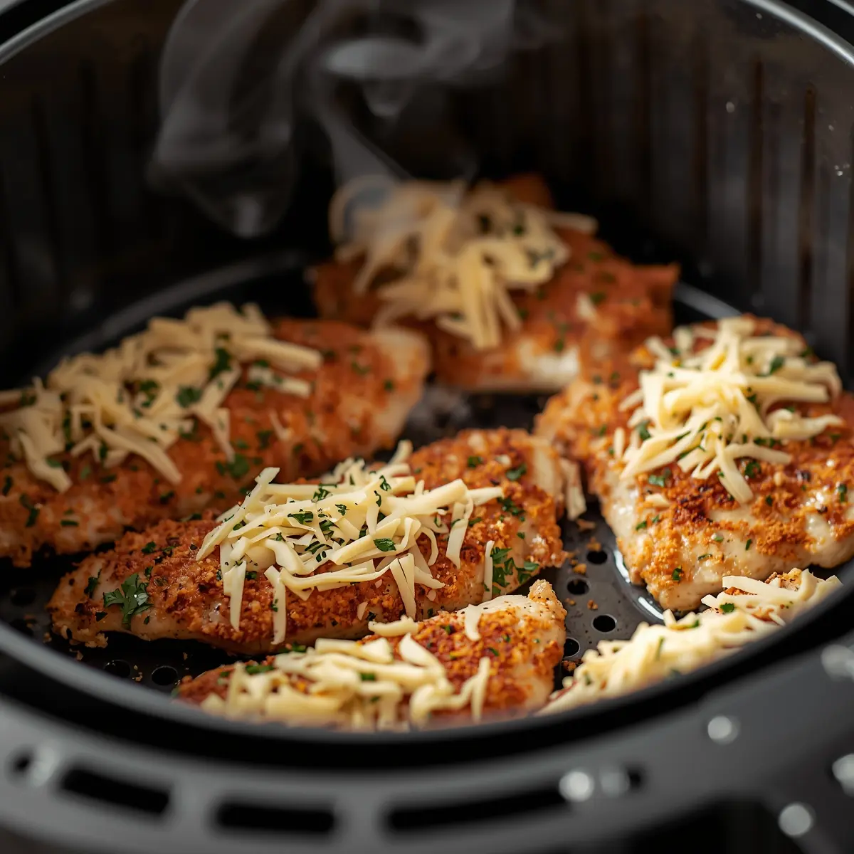 Cooking instructions for air fryer chicken parmesan