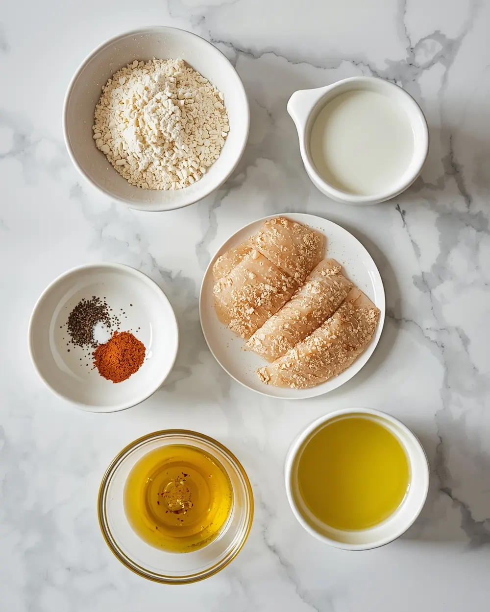 Ingredients for air fryer fish sticks