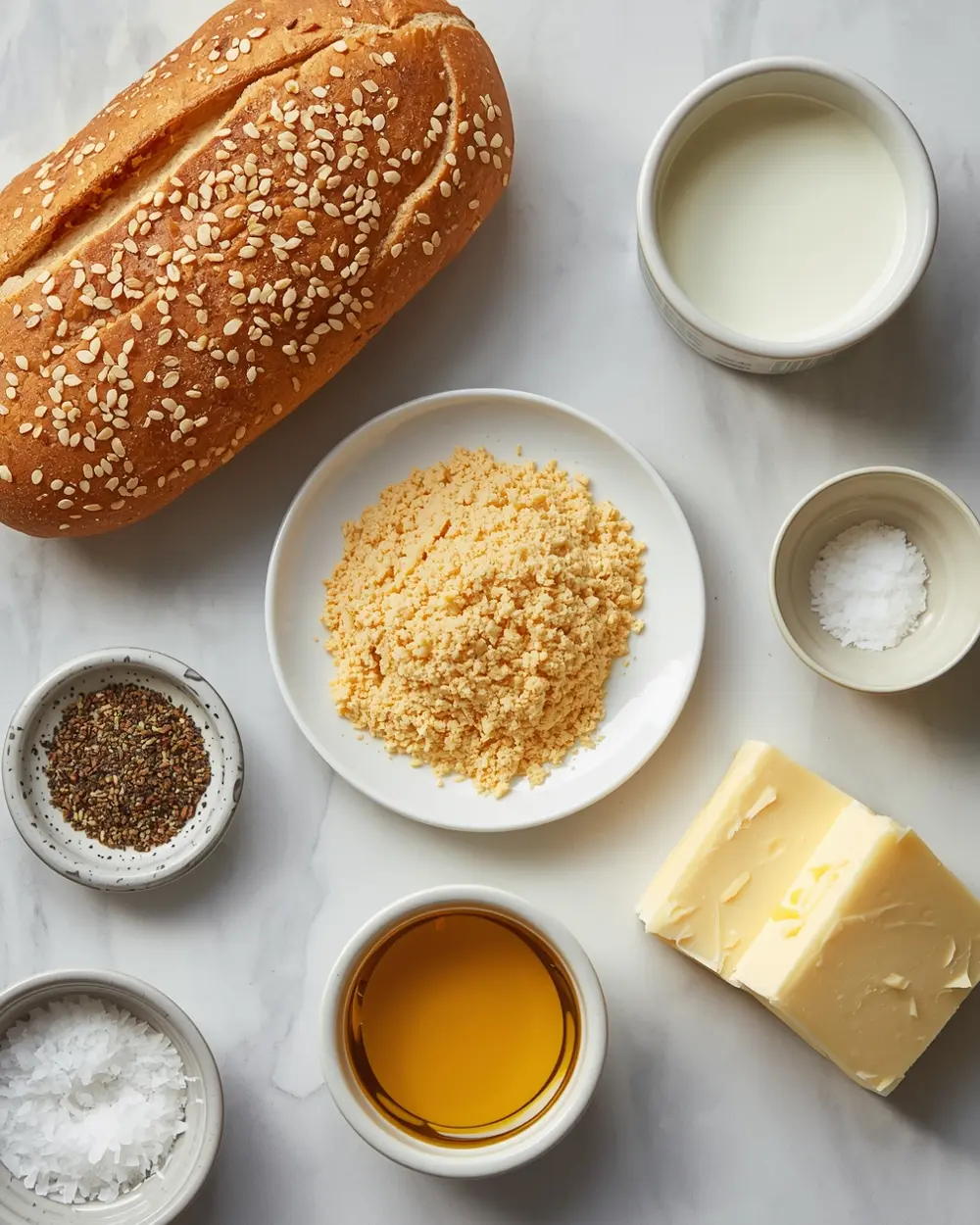 Ingredients for air fryer grilled cheese