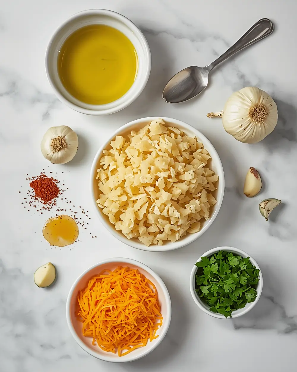 Ingredients for air fryer hash browns