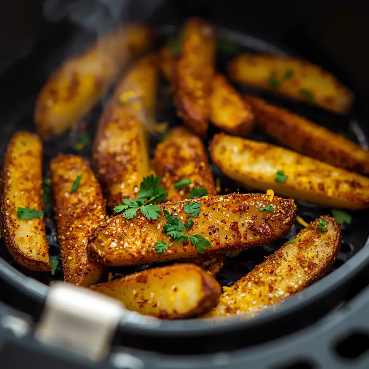 Cooking instructions for air fryer potato wedges