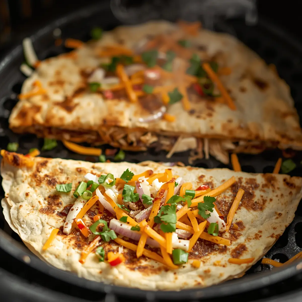 Cooking instructions for air fryer quesadilla
