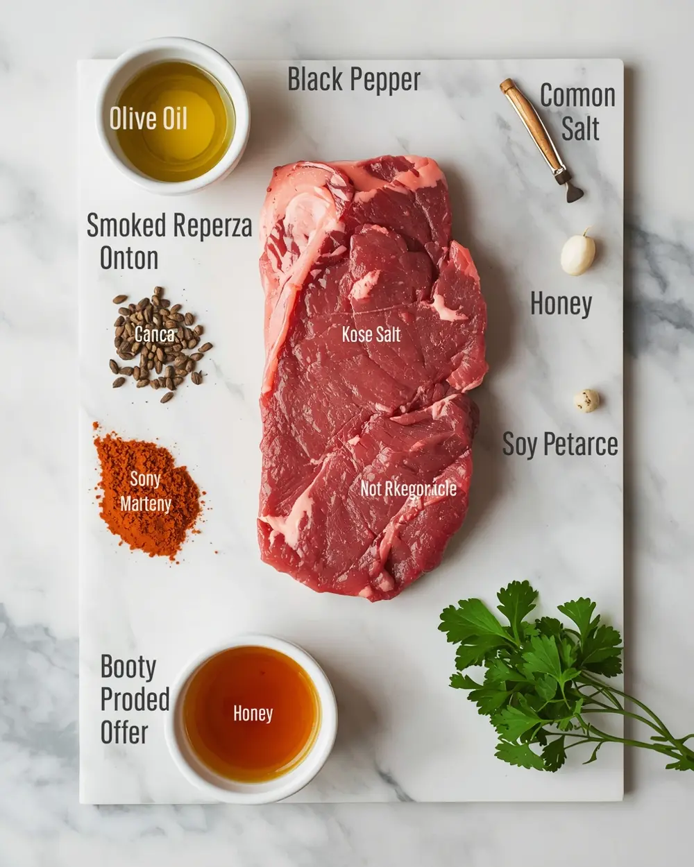 Ingredients for air fryer steak bites