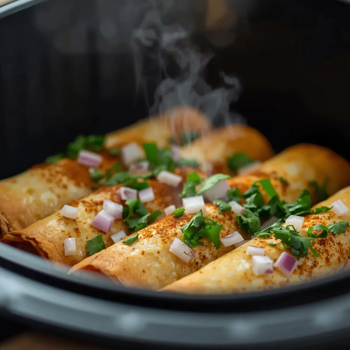 Cooking instructions for air fryer taquitos