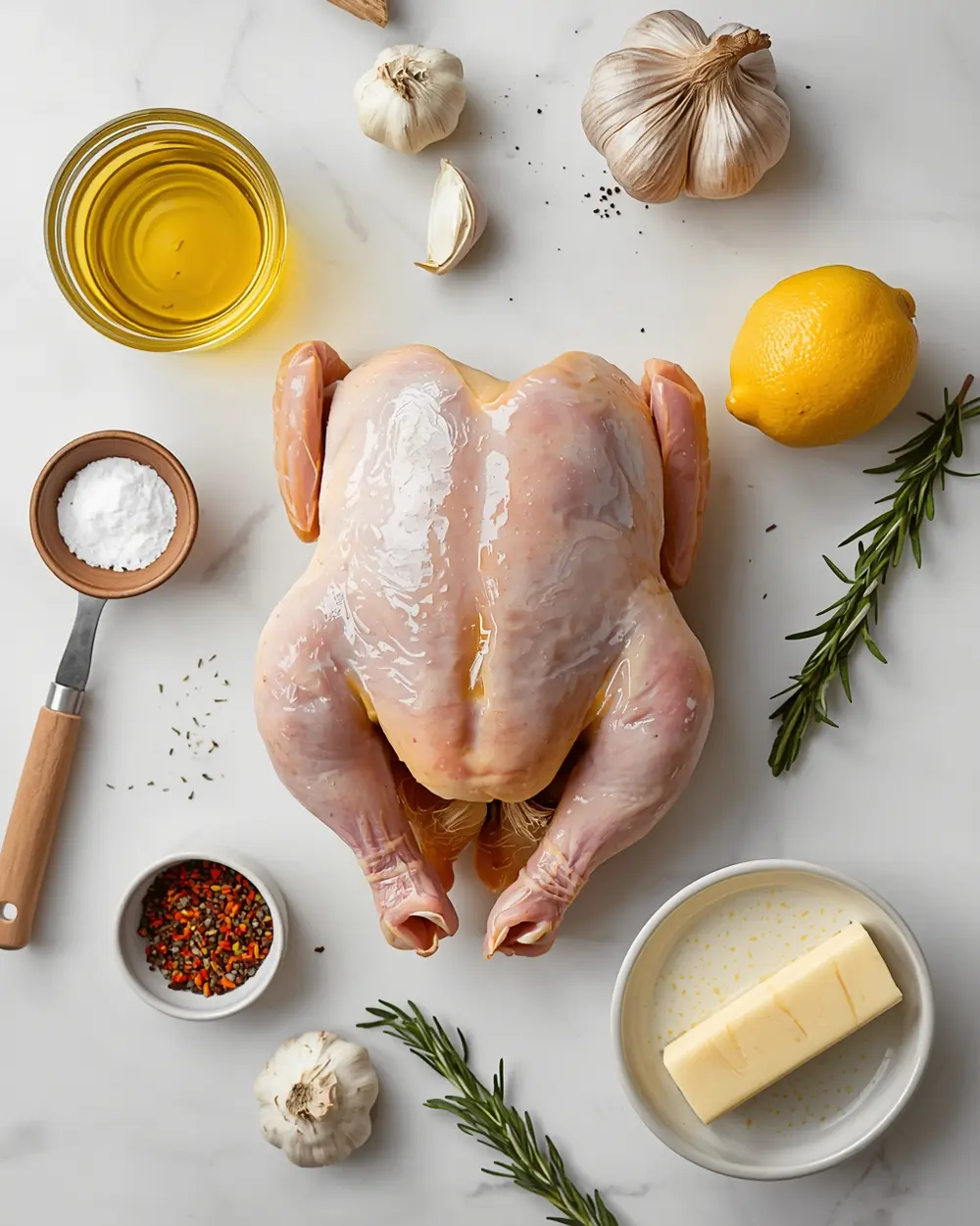 Ingredients for air fryer whole chicken