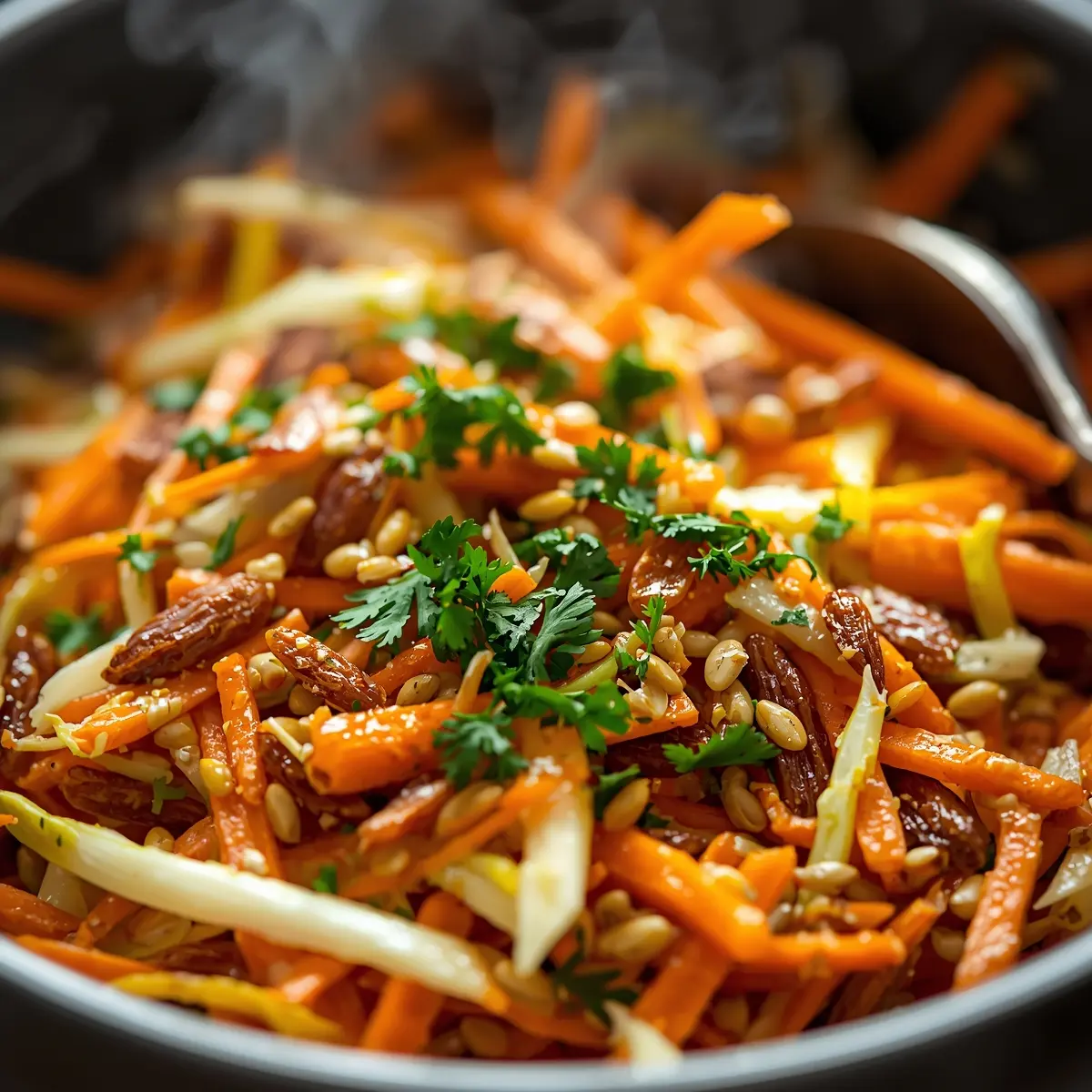 Cooking instructions for cabbage and carrot slaw