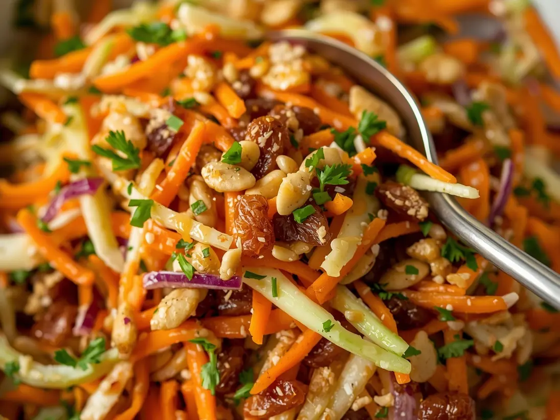 cabbage and carrot slaw ready to serve