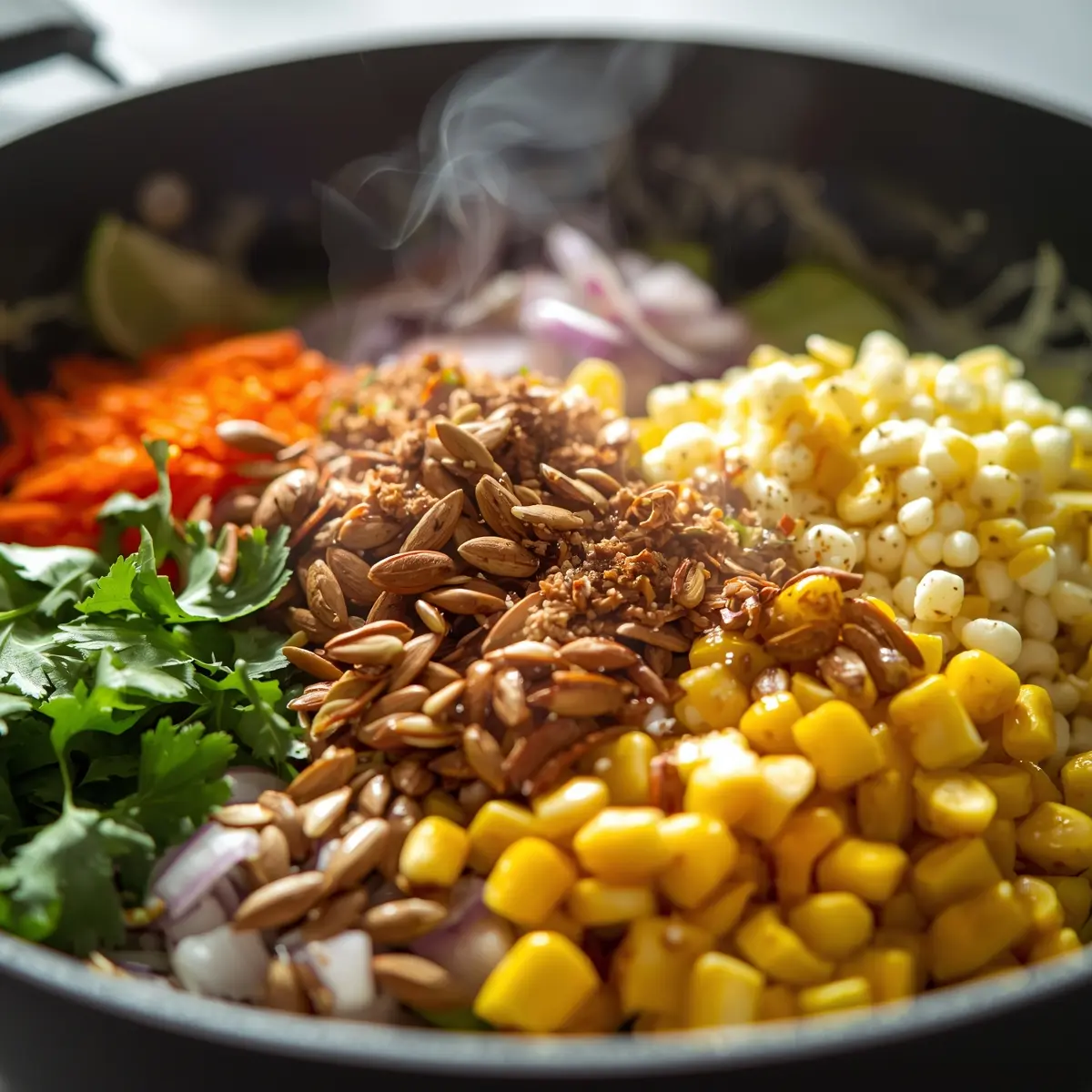 Cooking instructions for cabbage and corn salad