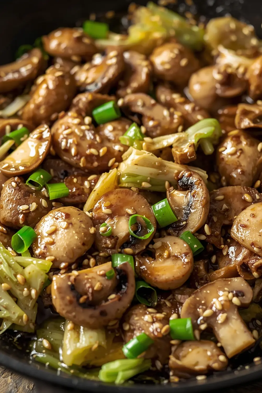 cabbage and mushroom stir fry