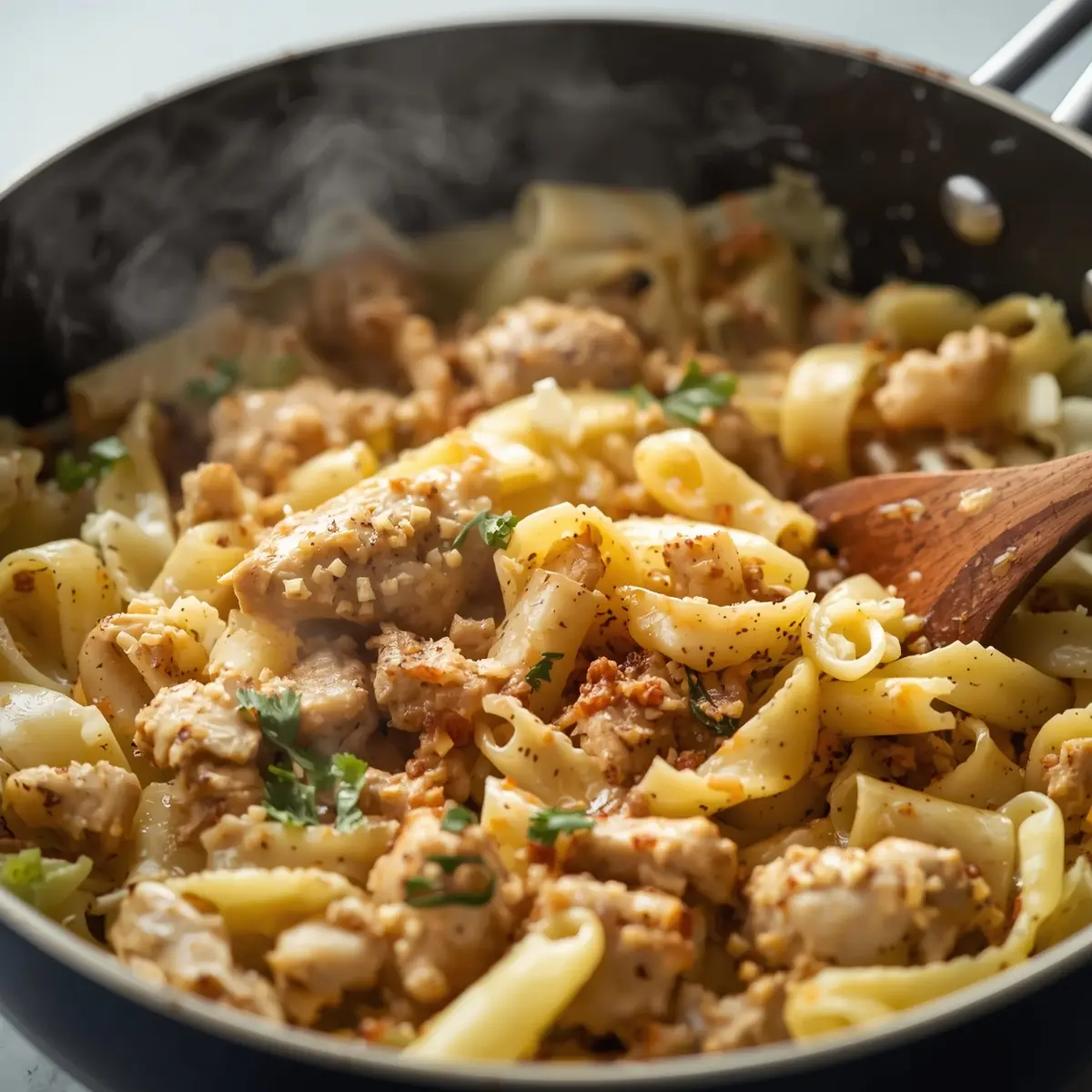 Cooking instructions for cabbage and noodles