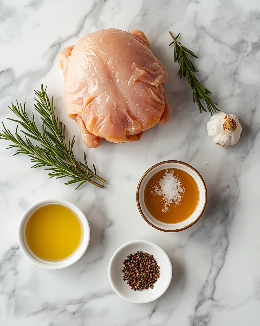 Ingredients for crockpot garlic butter chicken