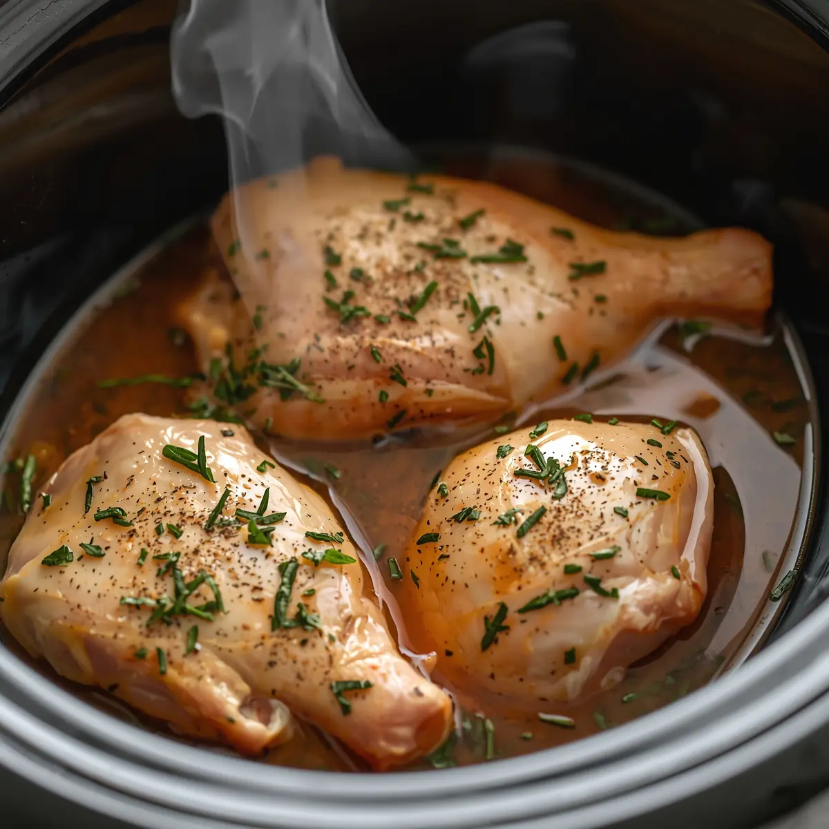 Cooking instructions for crockpot garlic butter chicken