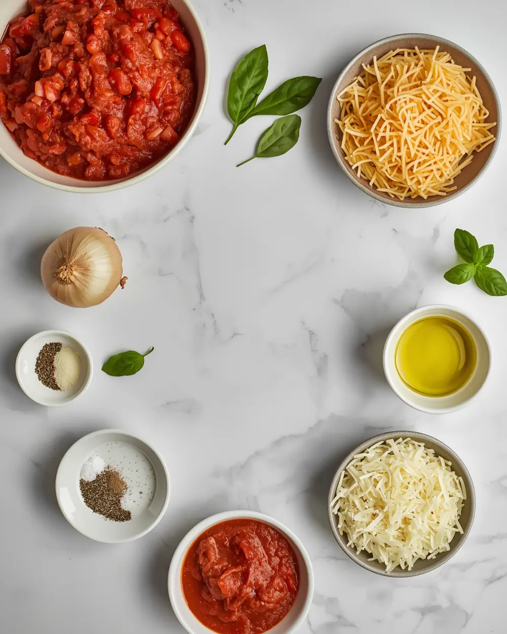 Ingredients for crockpot lasagna