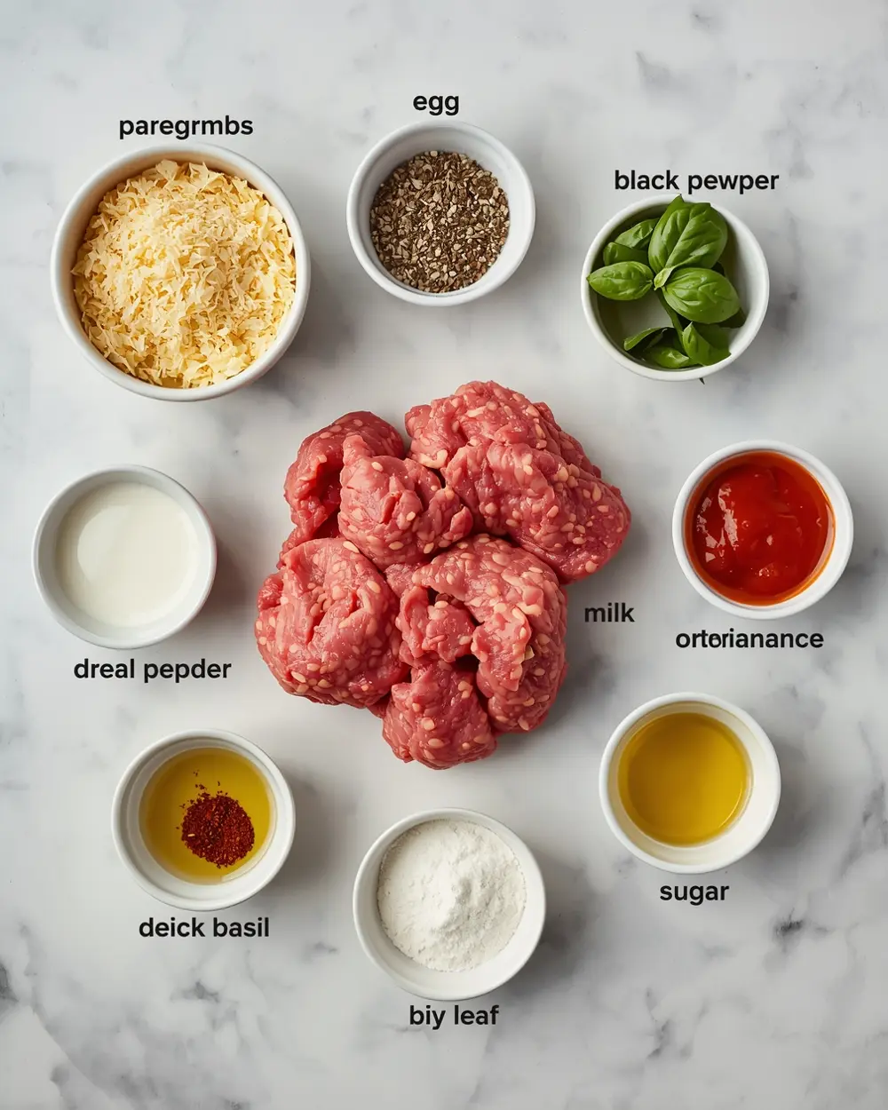 Ingredients for crockpot meatballs