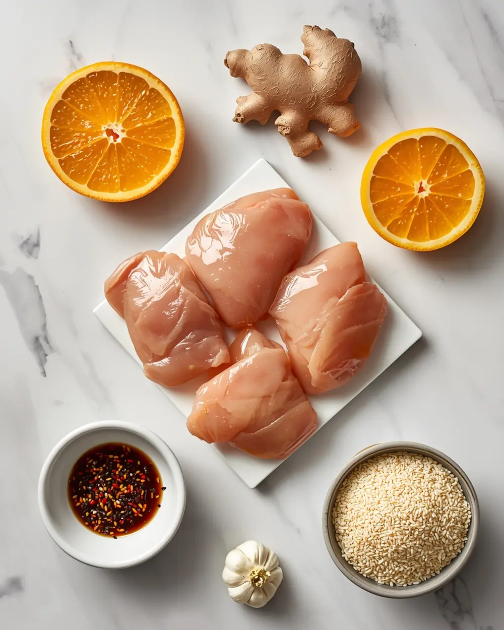 Ingredients for crockpot orange chicken
