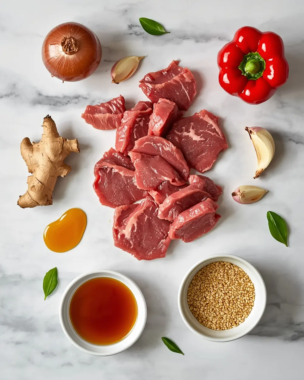 Ingredients for crockpot pepper steak