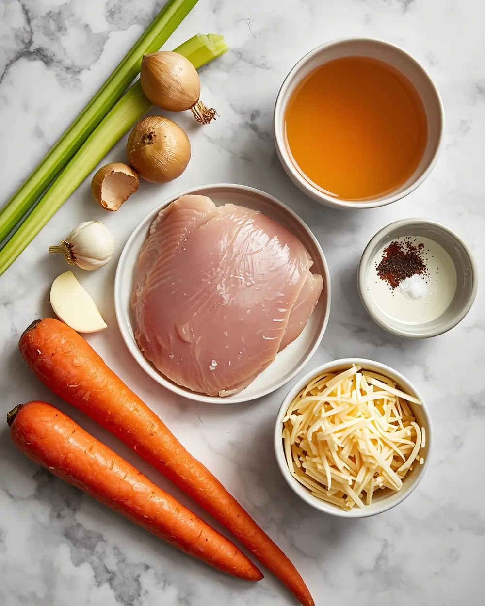 Ingredients for crockpot potato soup