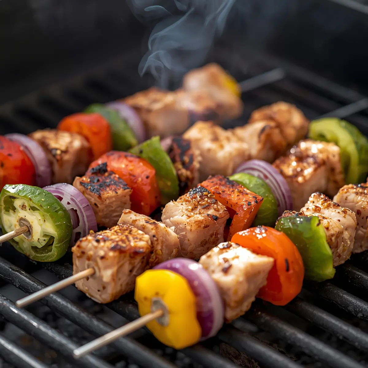 Cooking instructions for grilled chicken kabobs