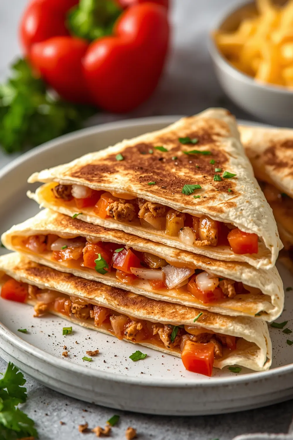 grilled chicken quesadillas