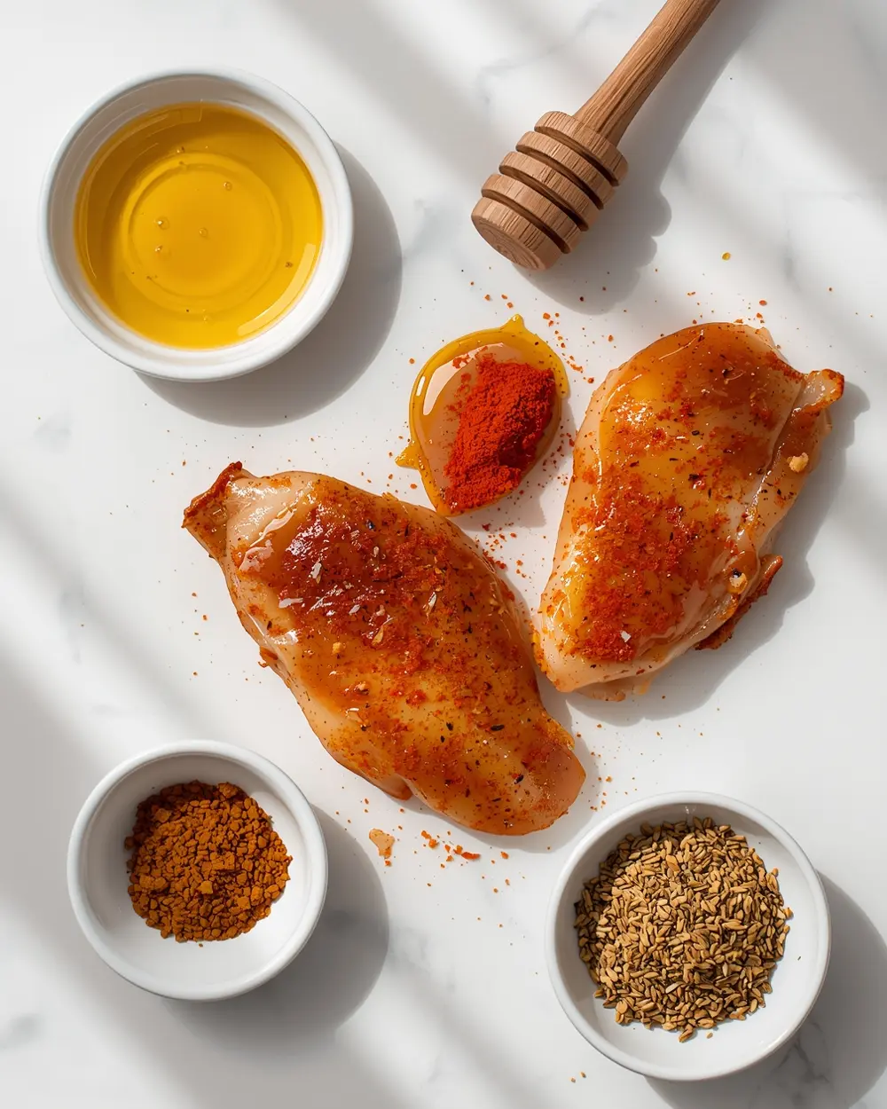 Ingredients for grilled chicken tenders