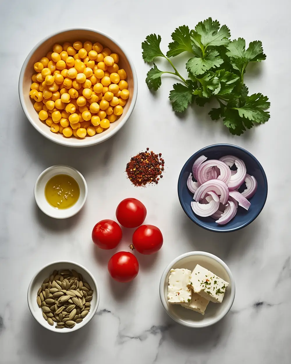 Ingredients for grilled corn salad