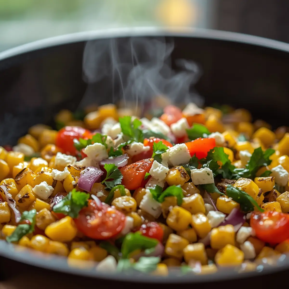 Cooking instructions for grilled corn salad