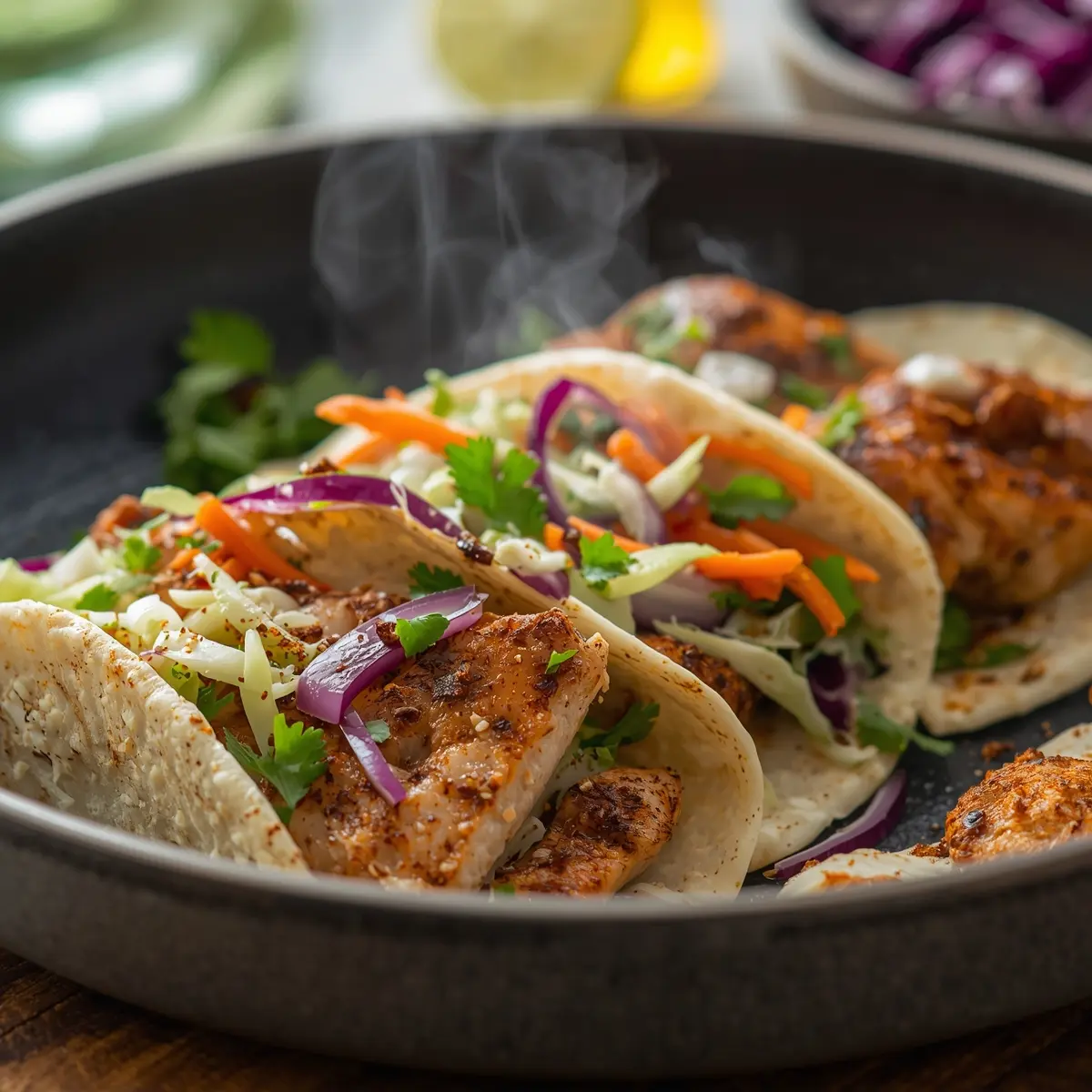 Cooking instructions for grilled fish tacos
