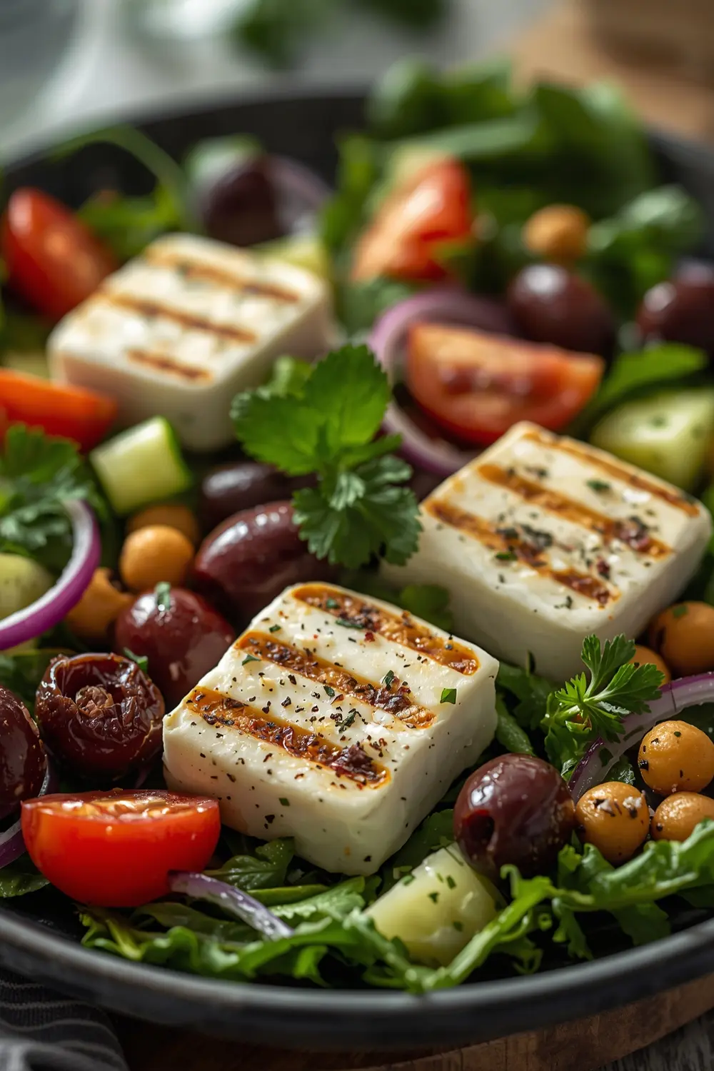 grilled halloumi salad