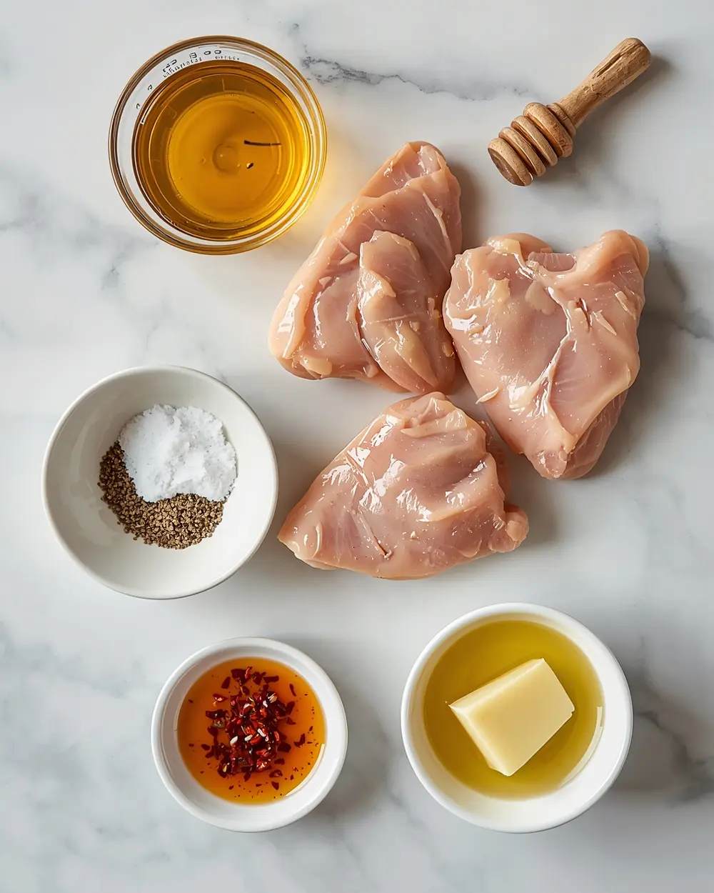 Ingredients for grilled honey chicken