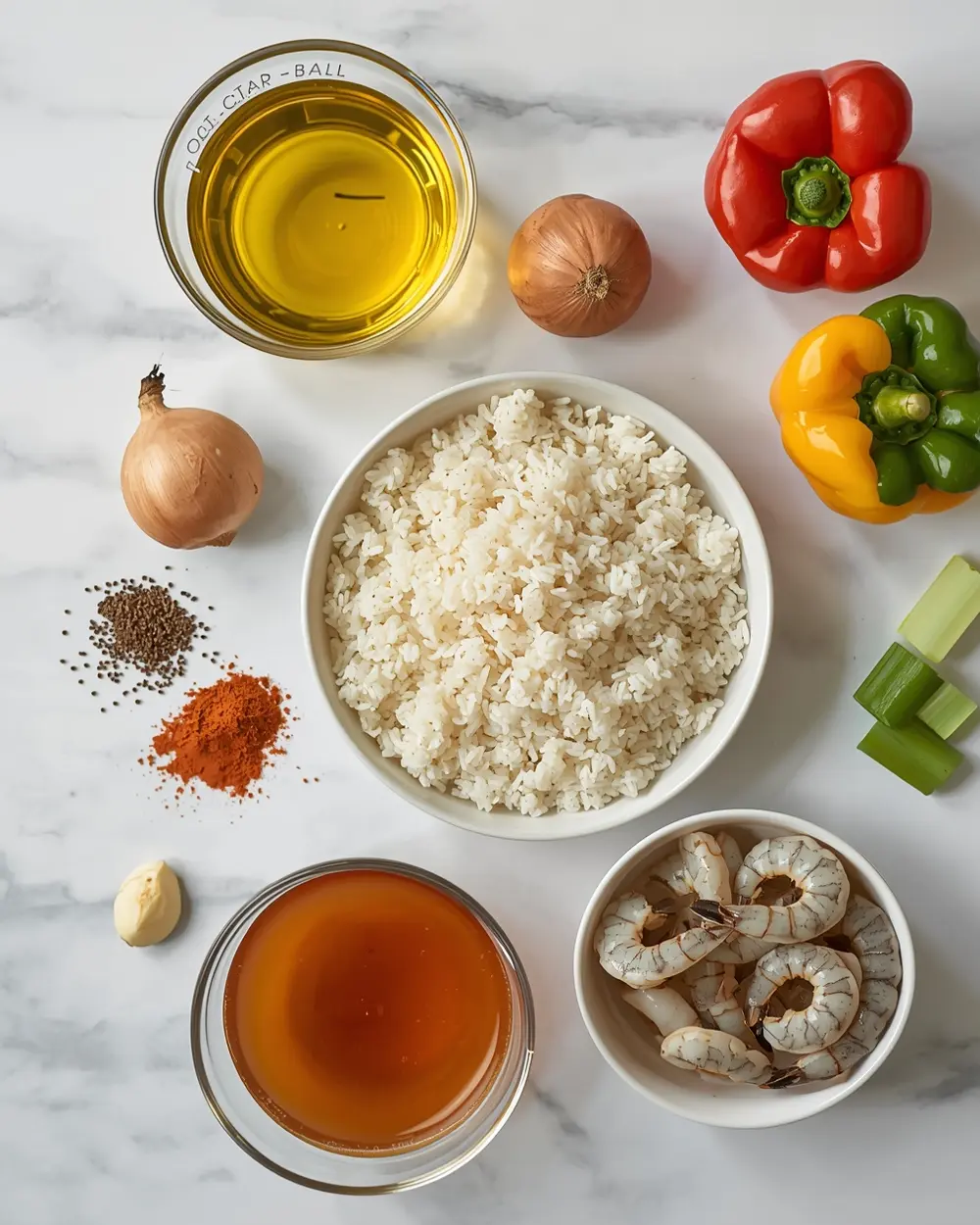 Ingredients for instant pot jambalaya