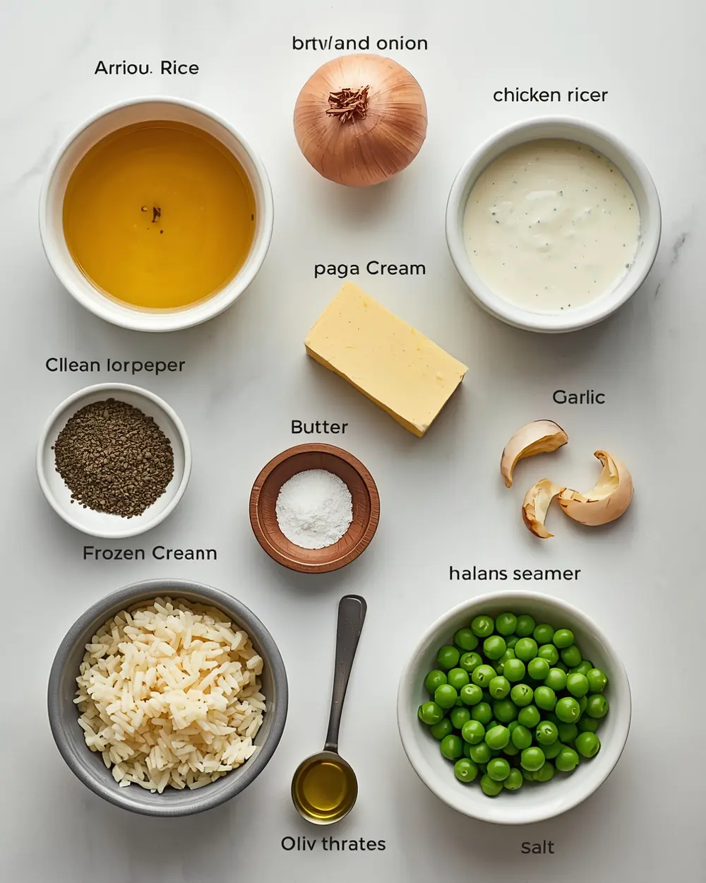 Ingredients for instant pot risotto
