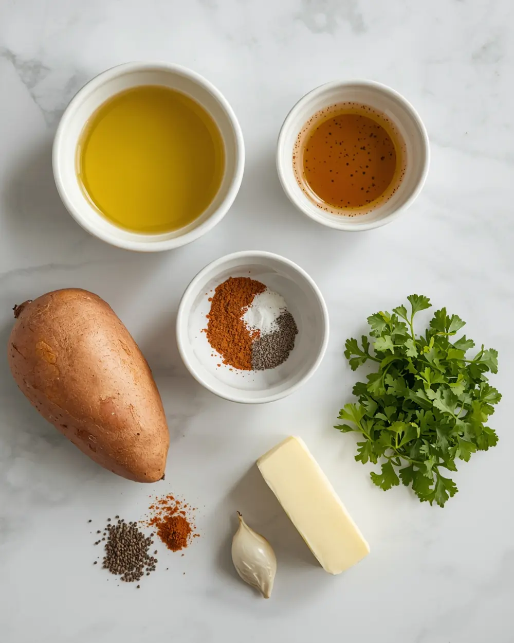 Ingredients for instant pot sweet potatoes