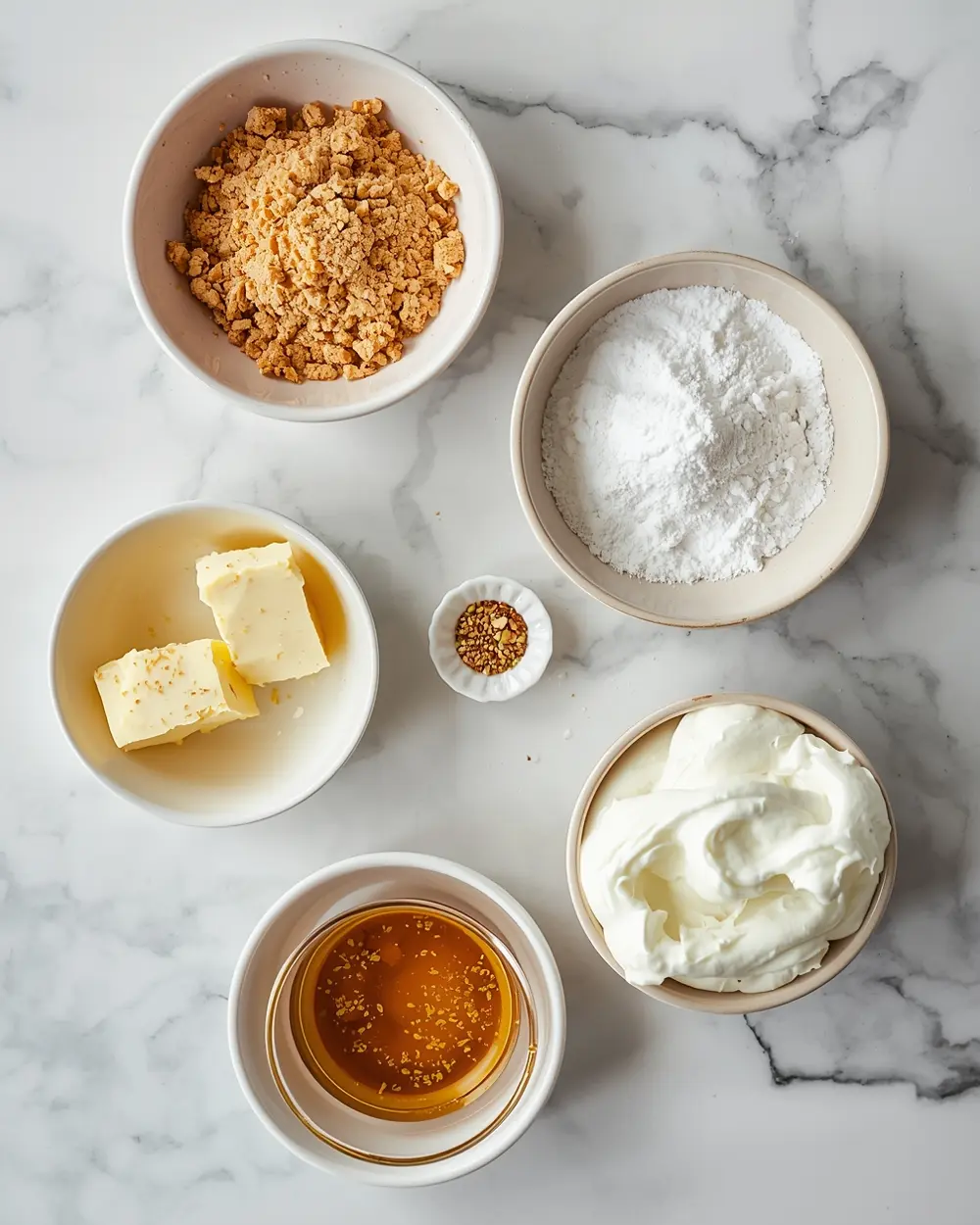 Ingredients for lemon cheesecake bars