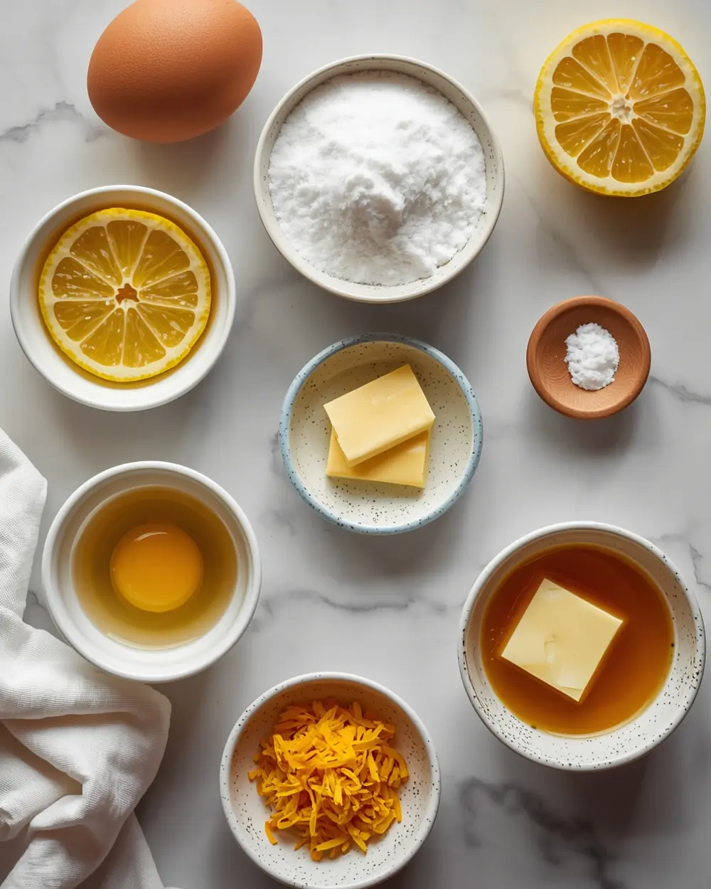 Ingredients for lemon curd