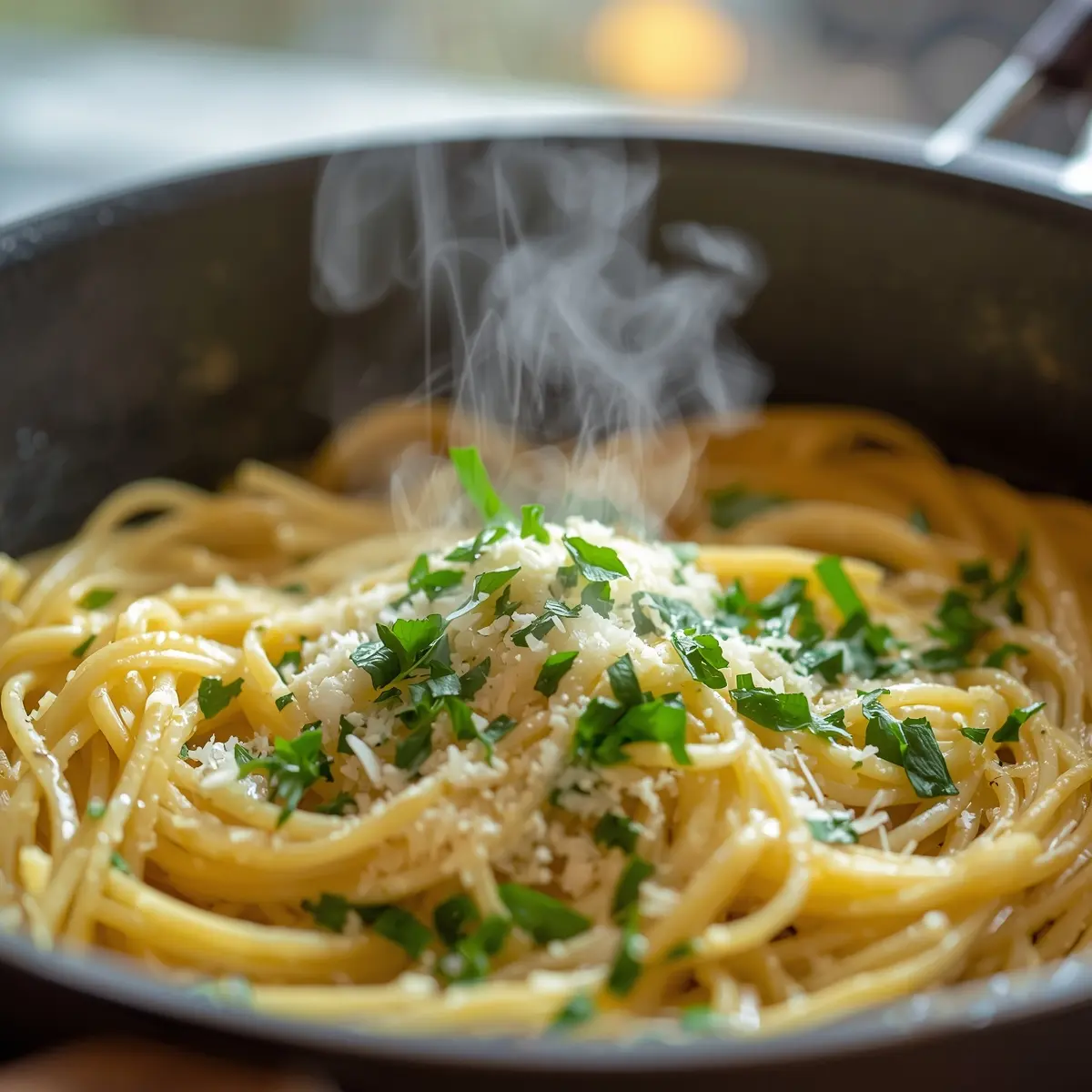 Cooking instructions for lemon garlic pasta