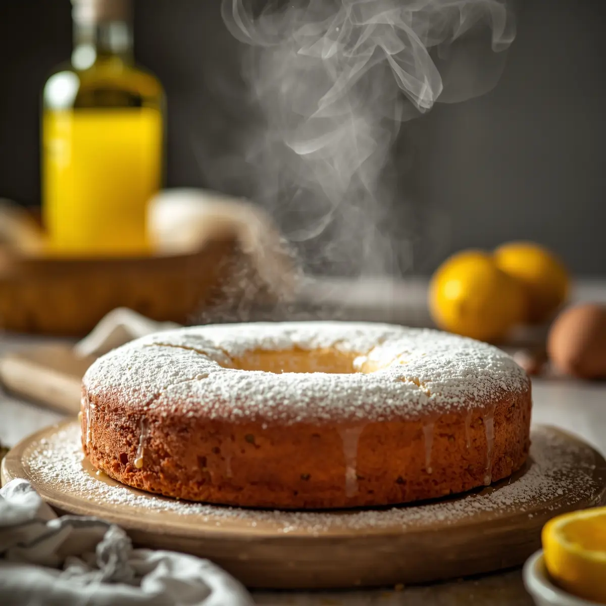 Cooking instructions for lemon olive oil cake