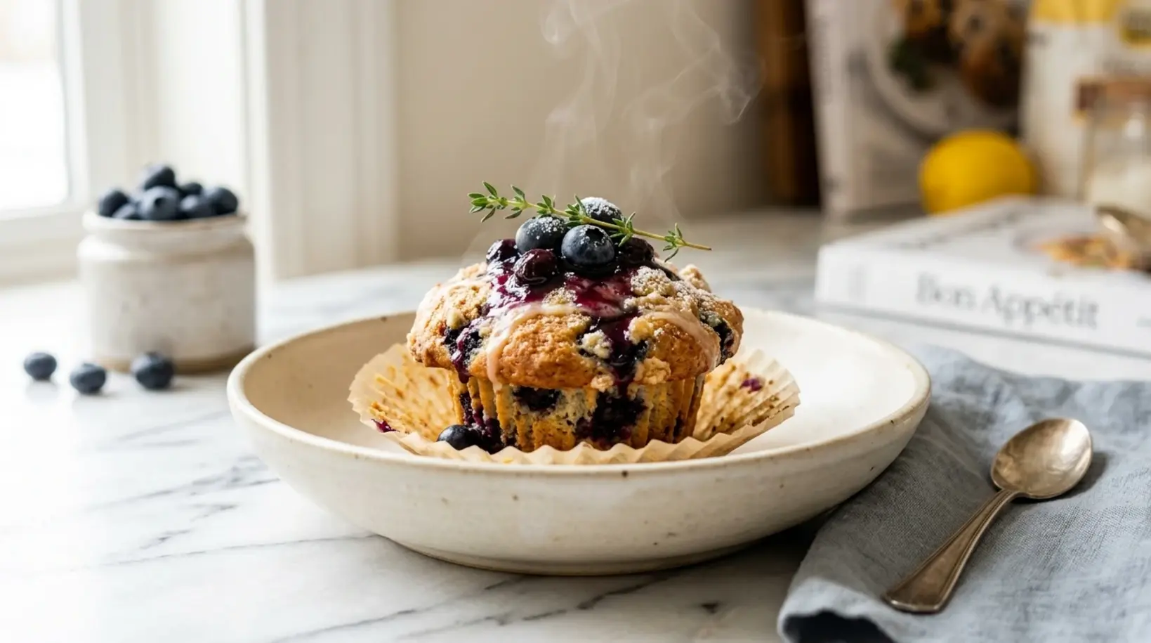 spring blueberry muffins