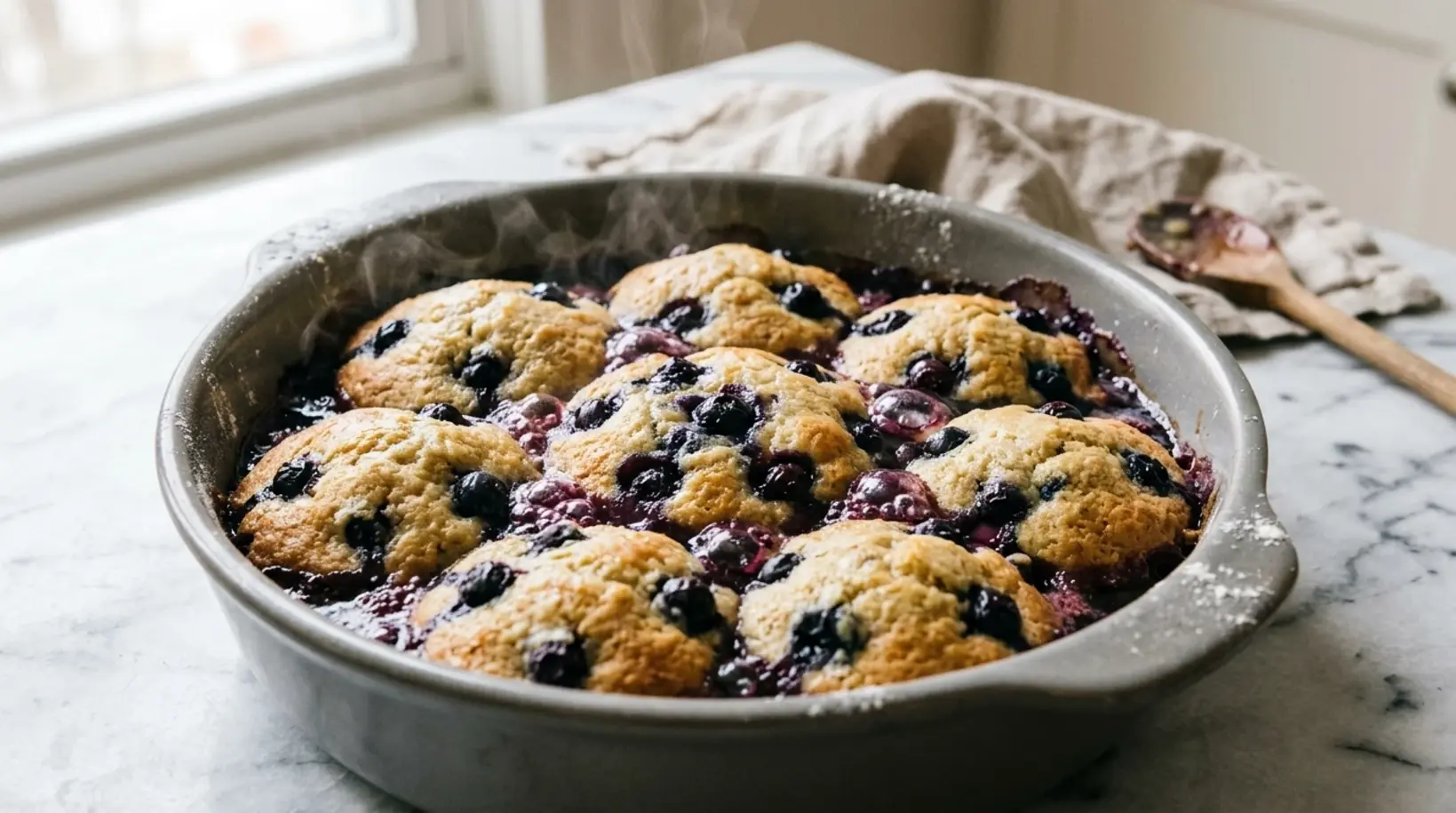 Cooking instructions for spring blueberry muffins