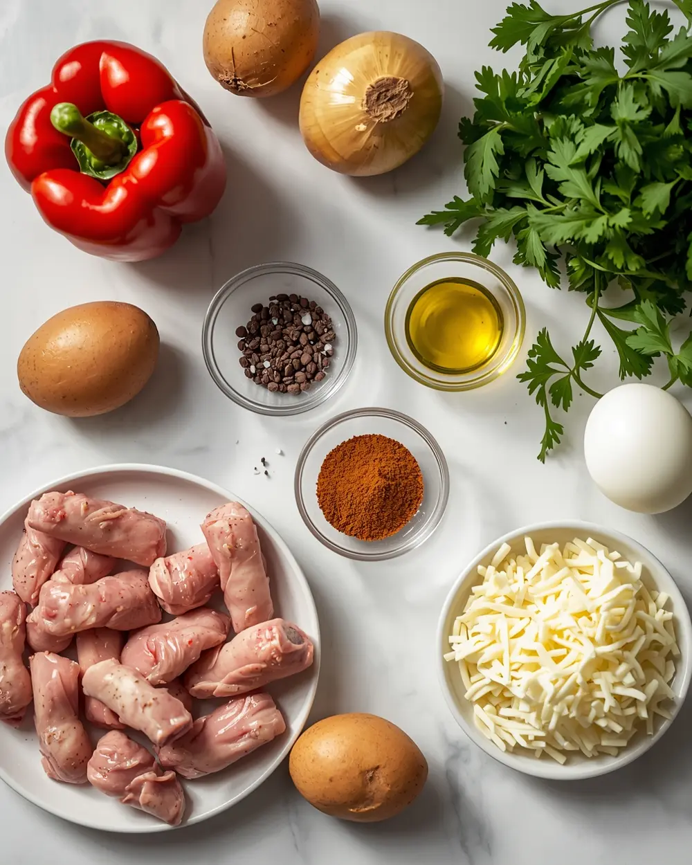 Ingredients for sheet pan breakfast hash