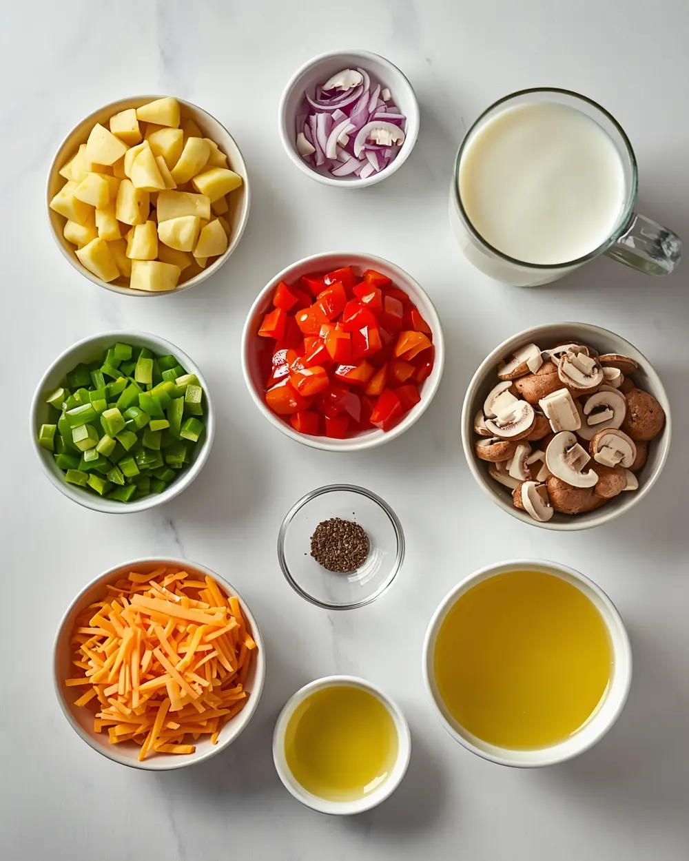Ingredients for sheet pan breakfast
