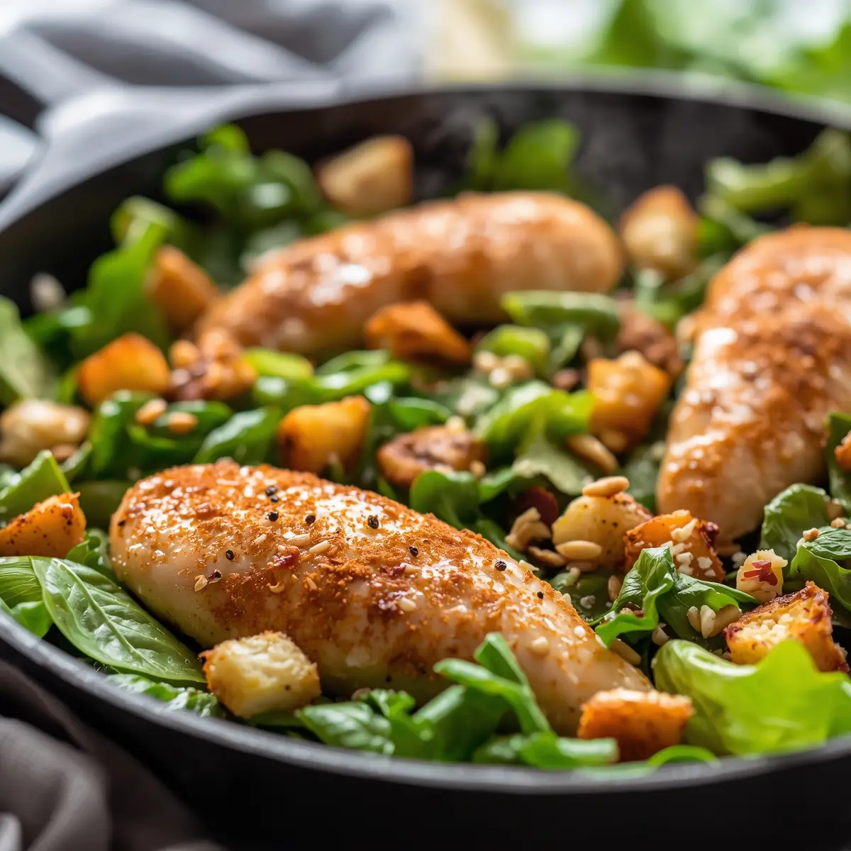 Cooking instructions for sheet pan chicken Caesar