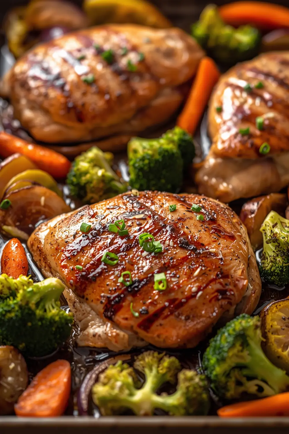 sheet pan pork chops and veggies