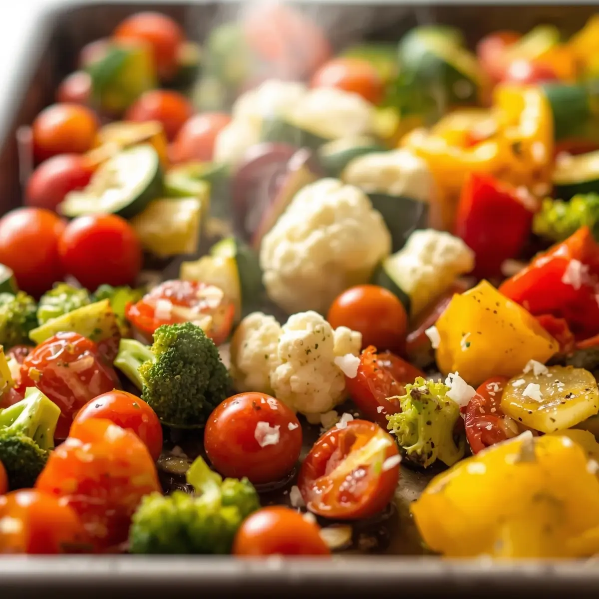 Cooking instructions for sheet pan roasted veggies