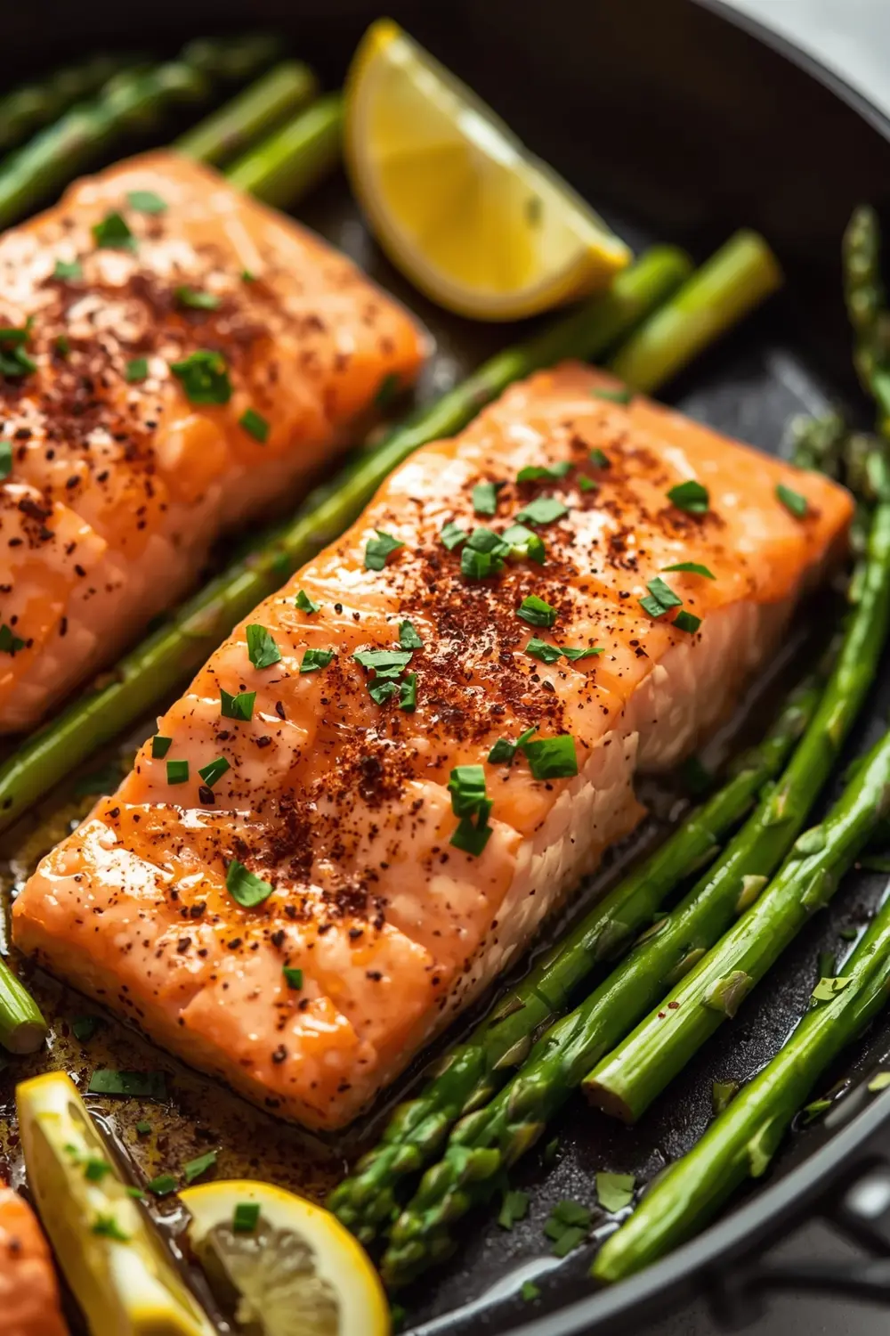 sheet pan salmon and asparagus