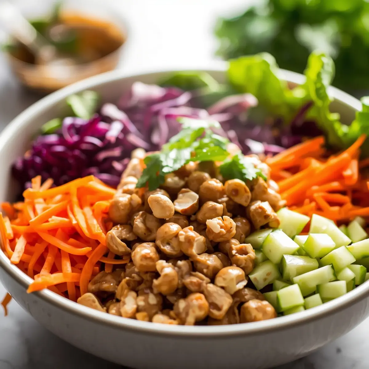 Cooking instructions for spring Thai chicken salad