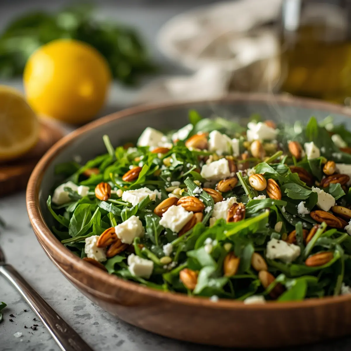 Cooking instructions for spring arugula salad