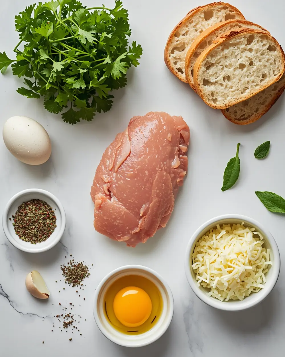 Ingredients for spring chicken meatballs