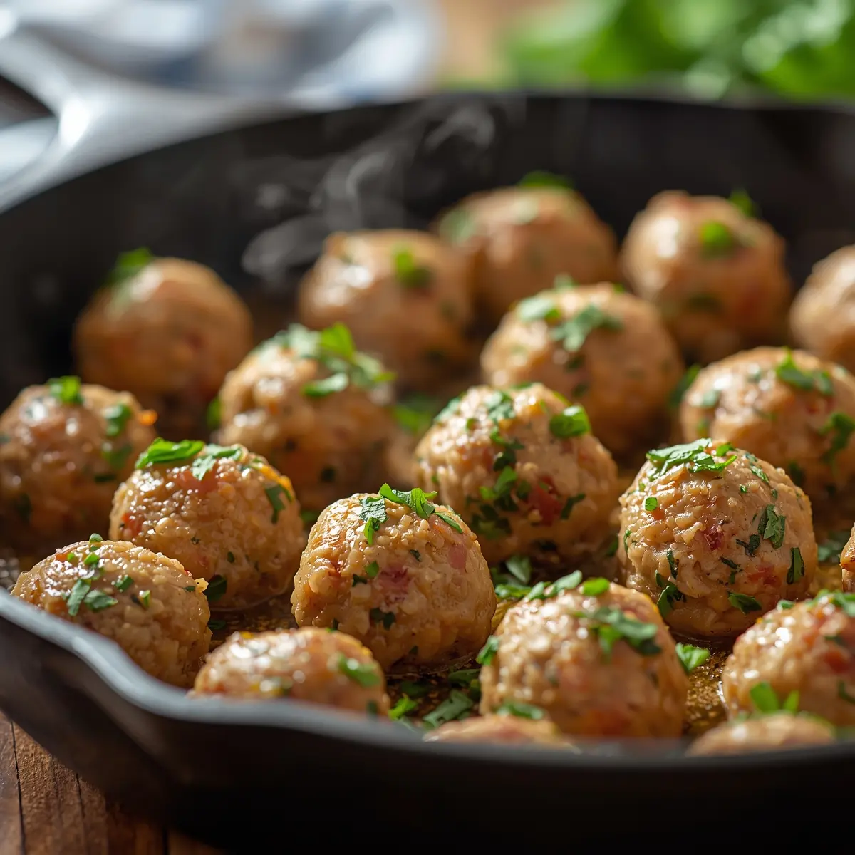 Cooking instructions for spring chicken meatballs